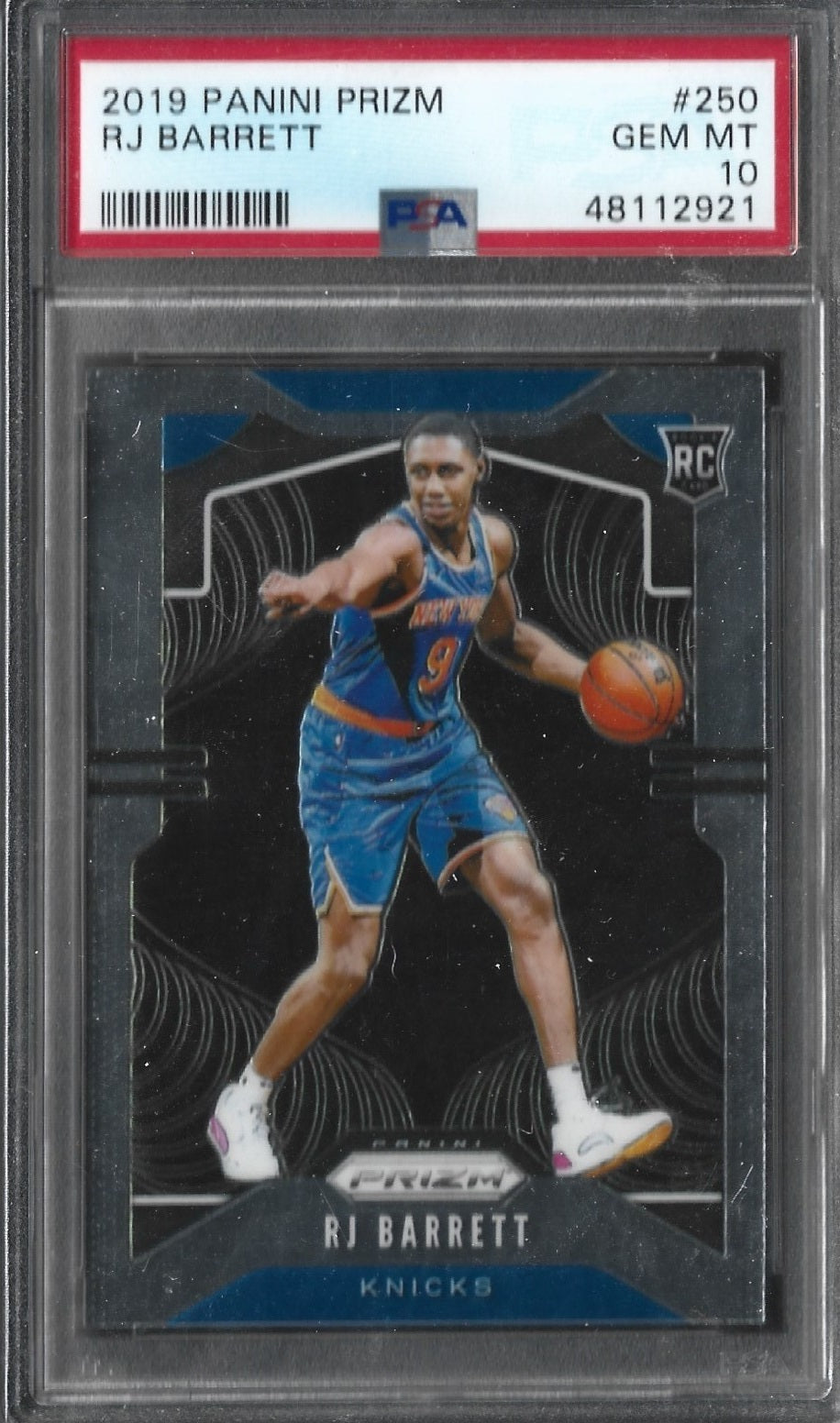 RJ Barrett Prizm Rookie PSA 10