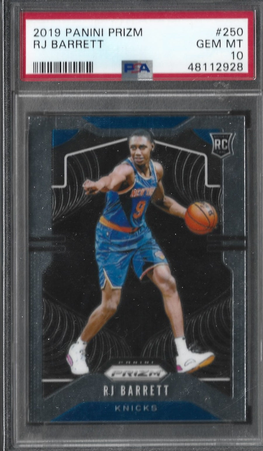 RJ Barrett Prizm Rookie PSA 10