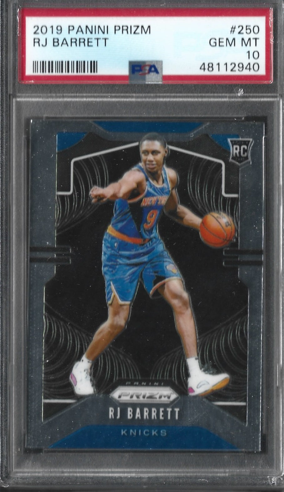 RJ Barrett Prizm Rookie PSA 10