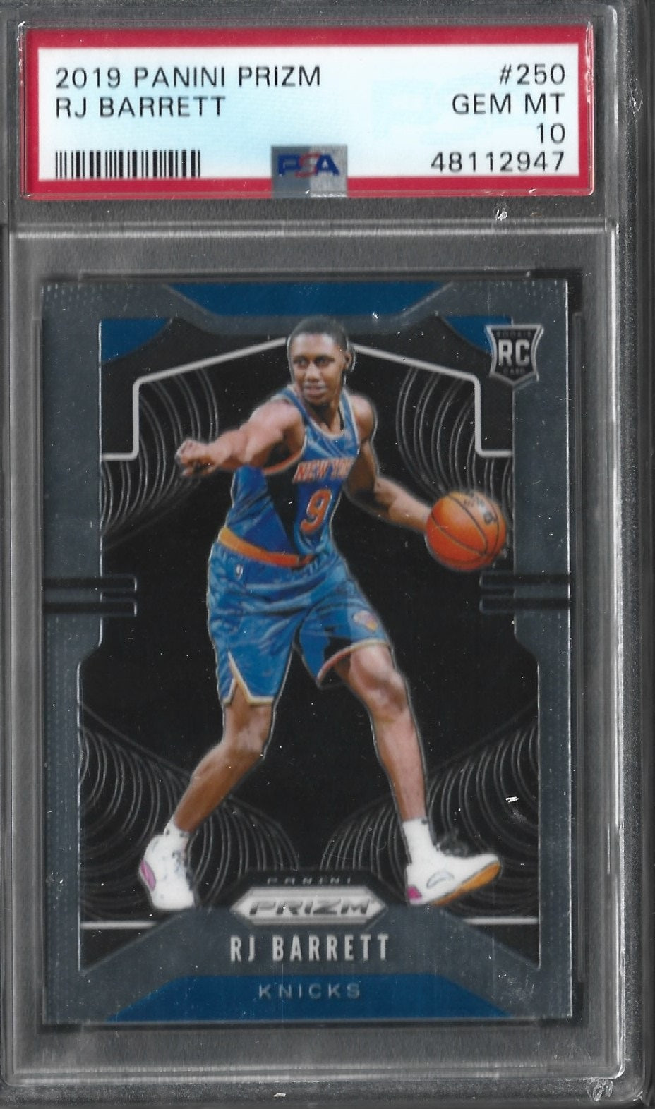 RJ Barrett Prizm Rookie PSA 10