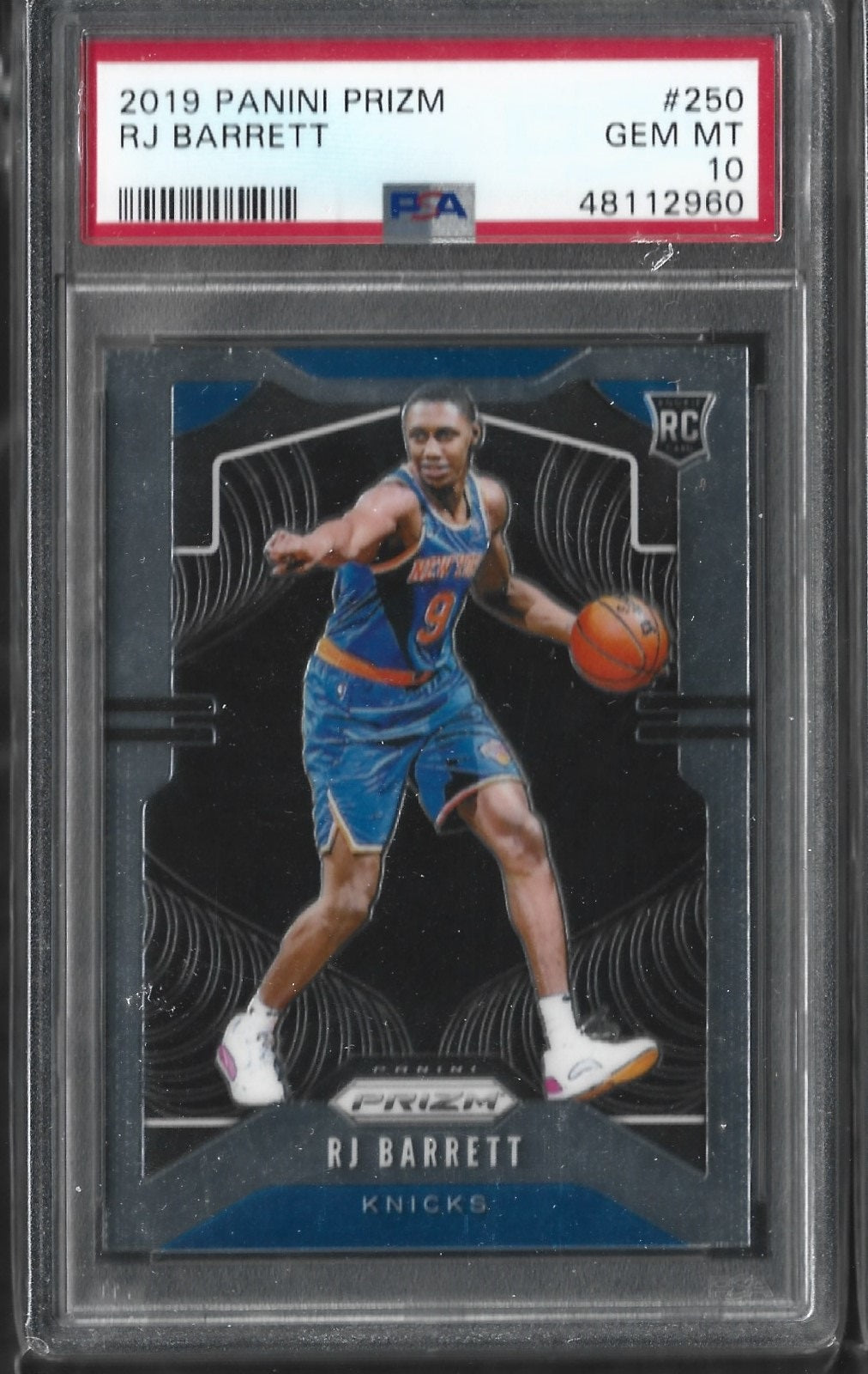 RJ Barrett Prizm Rookie PSA 10