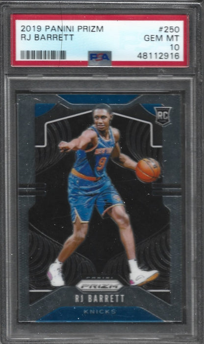 RJ Barrett Prizm Rookie PSA 10